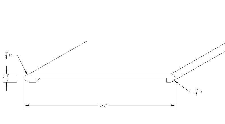Bull Nose Bar Tops/Peninsula/Island
